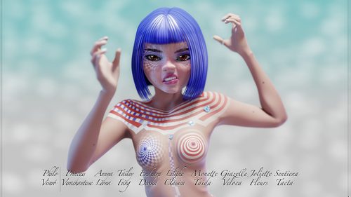 Zandeya, Being Patriotic with her Blue Hair I #1