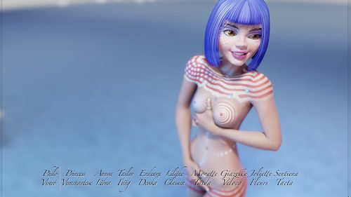 Zandeya, Being Patriotic with her Blue Hair I #5