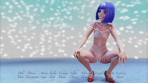Zandeya, Being Patriotic with her Blue Hair I #7