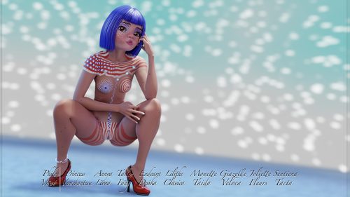 Zandeya, Being Patriotic with her Blue Hair I #8