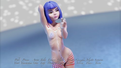 Zandeya, Being Patriotic with her Blue Hair I #9