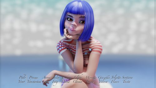 Zandeya, Being Patriotic with her Blue Hair I #12