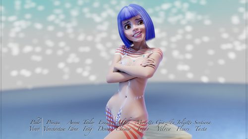 Zandeya, Being Patriotic with her Blue Hair I #16