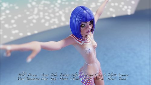 Zandeya, Being Patriotic with her Blue Hair II #8