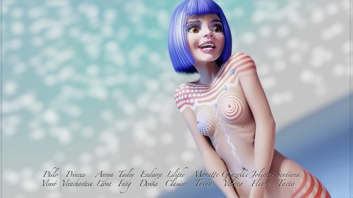 Zandeya, Being Patriotic with her Blue Hair II #9