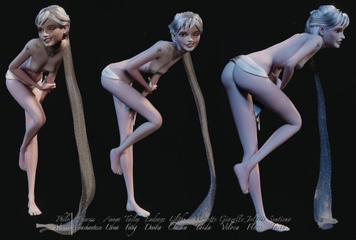 Joliette Fleurs, Early Short-Hair Model II #3