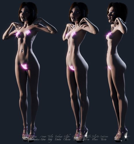 Annya-Leona Bright Fireglow Bikini Bits Turnarounds I #4