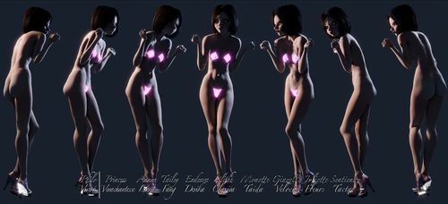 Annya-Leona Bright Fireglow Bikini Bits Turnarounds III #1