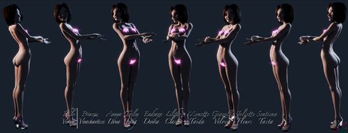 Annya-Leona Bright Fireglow Bikini Bits Turnarounds III #3