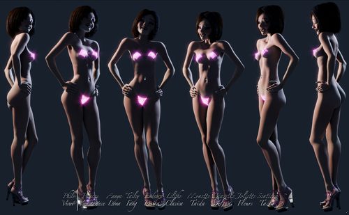 Annya-Leona Bright Fireglow Bikini Bits Turnarounds III #4