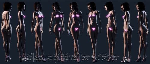 Annya-Leona Bright Fireglow Bikini Bits Turnarounds I #6