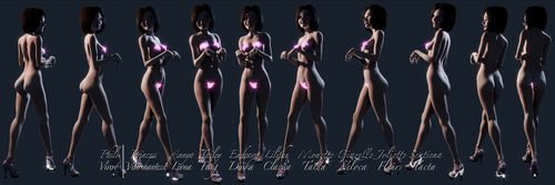 Annya-Leona Bright Fireglow Bikini Bits Turnarounds II #6