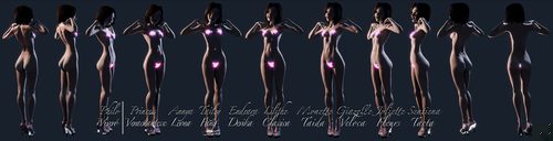 Annya-Leona Bright Fireglow Bikini Bits Turnarounds I #8