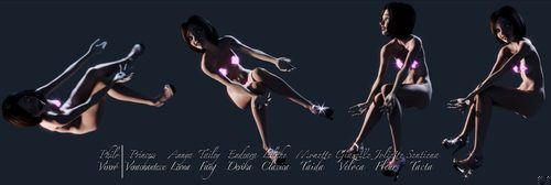 Annya-Leona Bright Fireglow Bikini Bits Turnarounds I #9