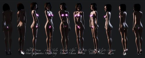 Annya-Leona Bright Fireglow Bikini Bits Turnarounds I #10
