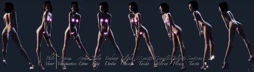 Annya-Leona Bright Fireglow Bikini Bits Turnarounds III #6