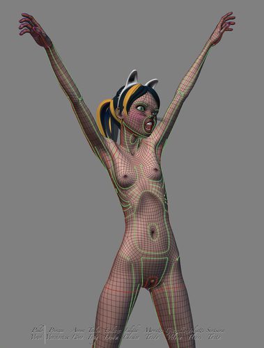 Giazelle Veloca New Mesh and Rig 2025, Wires Full Nude II #1