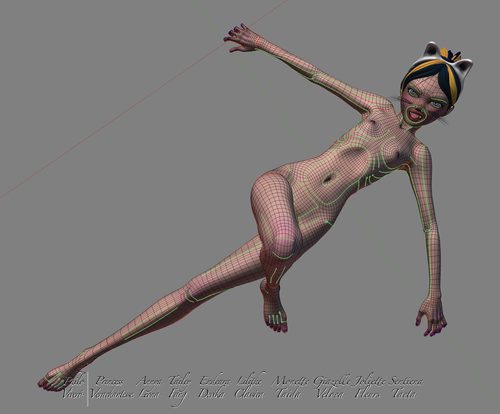 Giazelle Veloca New Mesh and Rig 2025, Wires Full Nude II #8