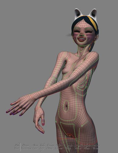 Giazelle Veloca New Mesh and Rig 2025, Wires Full Nude II #14