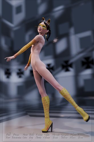 Giazelle Veloca - Golden Catgirl - As She Finishes I #3