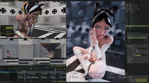 Giazelle Veloca - Workspace and Working on White Jewel Sleeves and Boots I #1