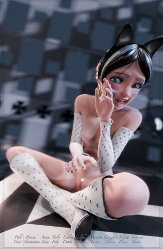 Giazelle Veloca - Workspace and Working on White Jewel Sleeves and Boots I #2