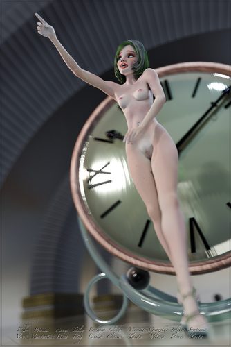 Annya-Leona at the Clock, Painted II #2