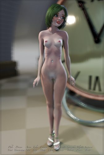 Annya-Leona at the Clock, Painted VII #8